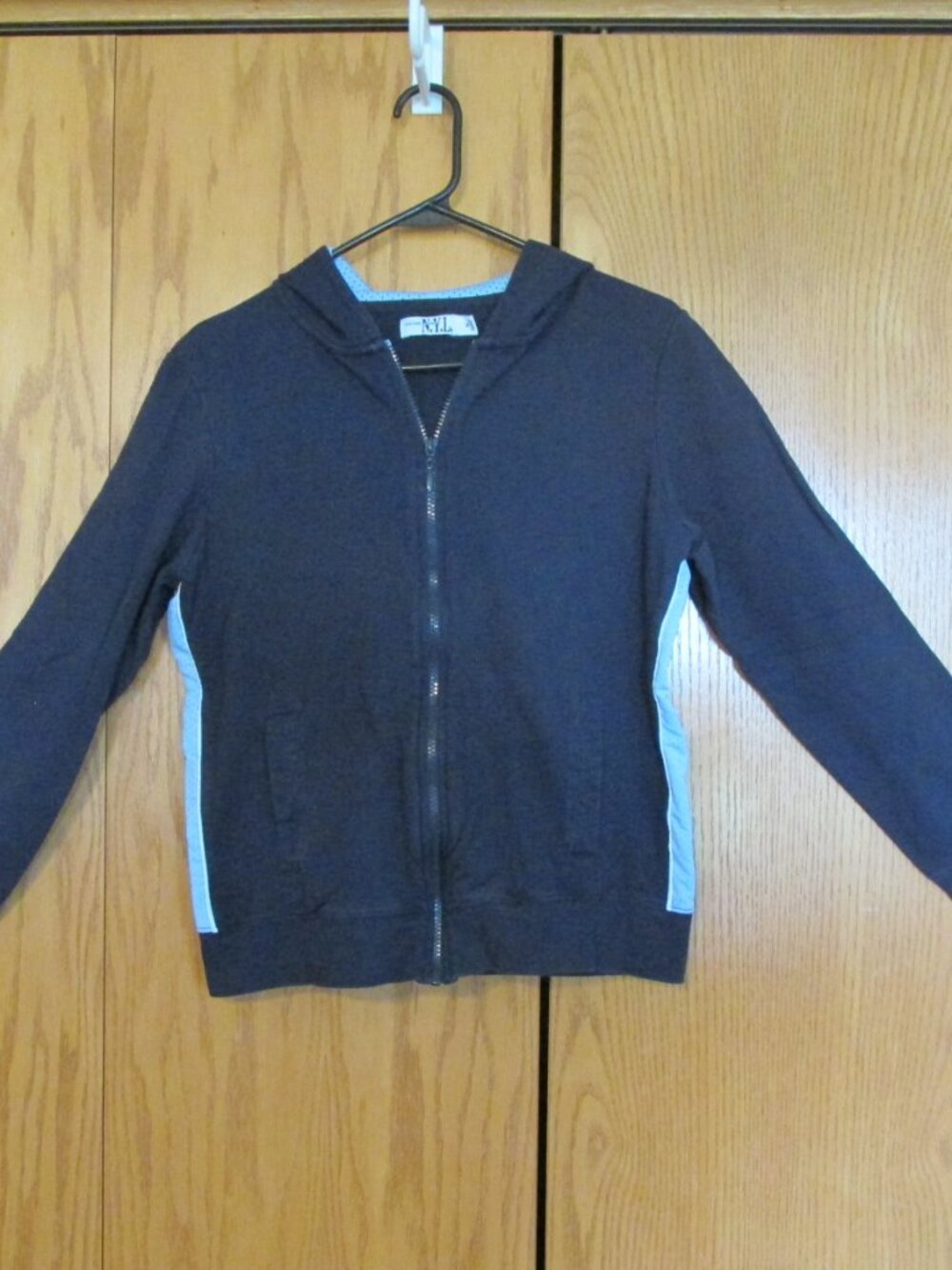 NEW YORK LAUNDRY WOMEN'S SIZE M JACKET NAVY, BLUE ATHLETIC HOODIE
